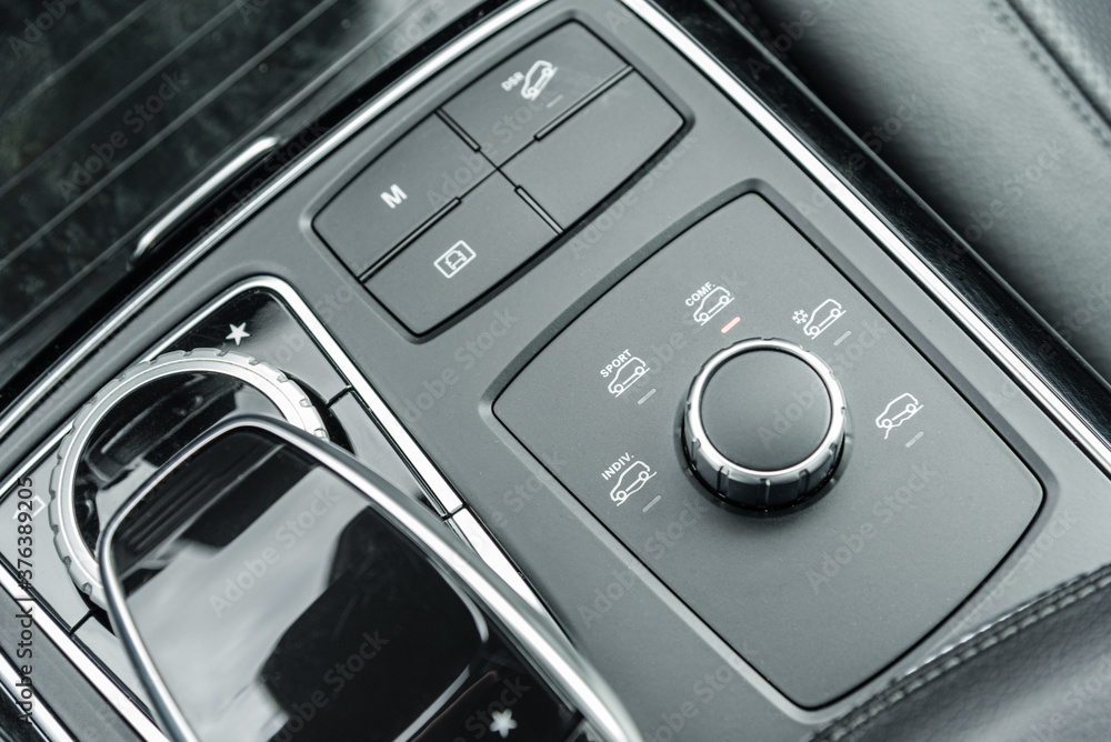 Naklejka premium a middle console control panel with touchpad