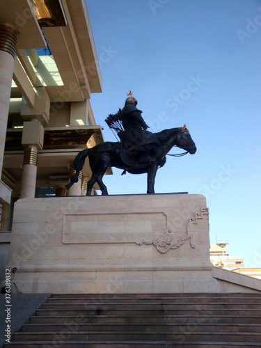 Fotografie Mongolia, Ulan Bator, Ulaanbaatar, genghis khan statue