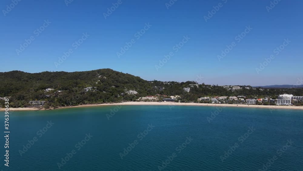 Flying towards the beach of the Sunshine Coast - Queensland Australia Flying towards the beach of the Sunshine Coast - Queensland Australia