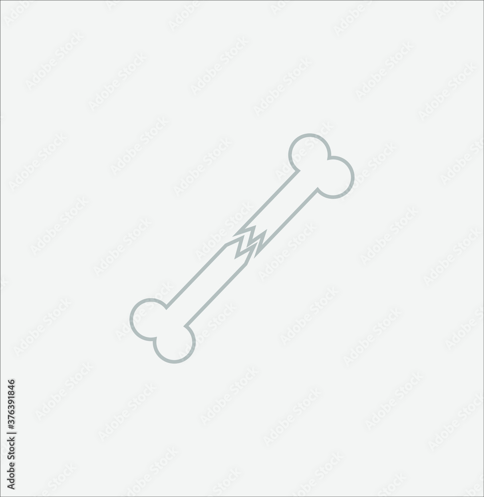 simple icon of bones, for traumatology simple icon of bones, for traumatology
