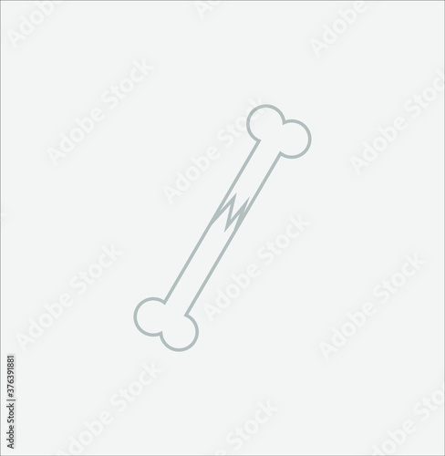 simple icon of bones, for traumatology