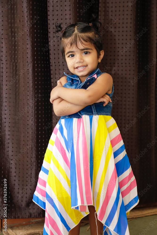 Cute Indian girl child showing cute expression