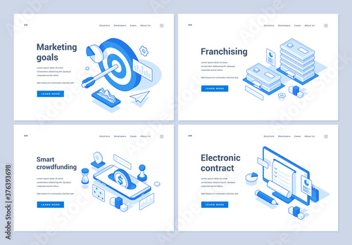 Banners for various modern business development services