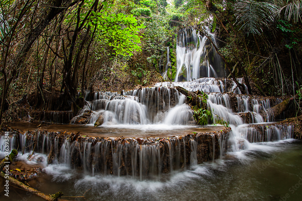Ka Ngae Sot Waterfall 4 st floor at Thung Yai Naresuan Wildlife Sanctuary National Park (East side) - Tak Province of Thailand