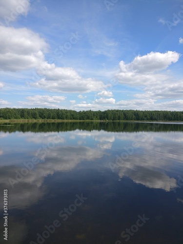 clouds over the lake