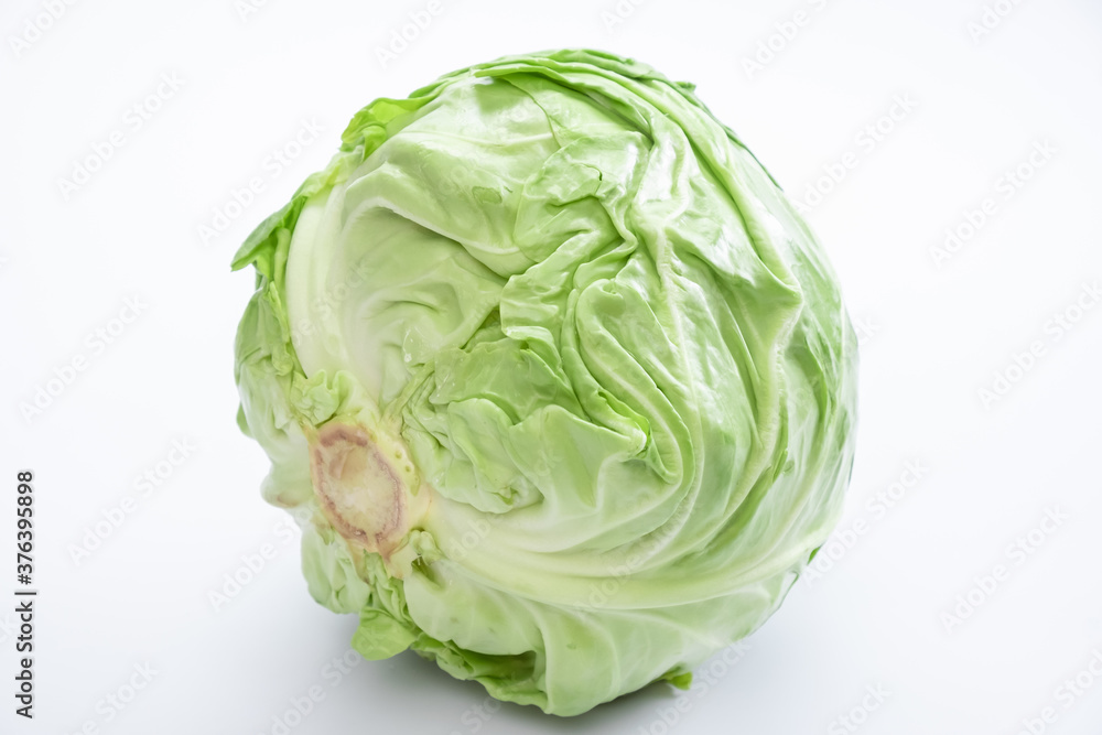 Healthy diet food, Cabbage close-up on a white background. Healthy diet food, Cabbage close-up on a white background.