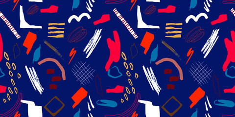 Acrylglasbilder Dunkelblaue Muster Minimalistische organische Formen Pastell  © TWINS DESIGN STUDIO