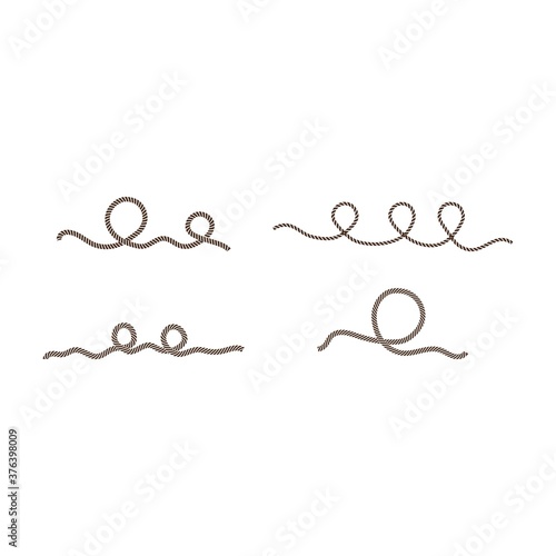 Rope vector illustration template concept
