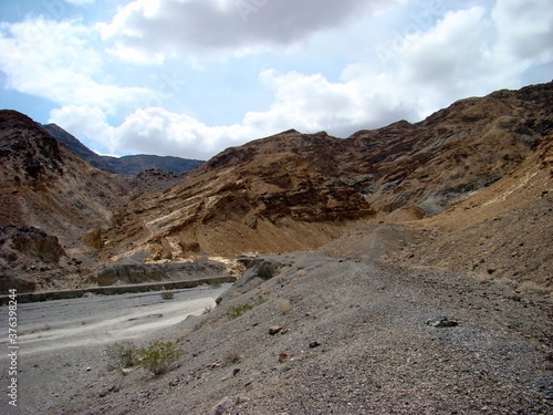 Death Valley National Park Desert Landscape Roads Clouds