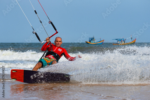 Kitesurfer In Action