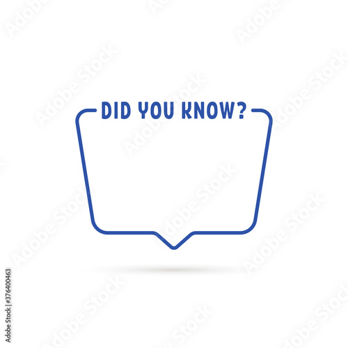 did you know blue linear frame