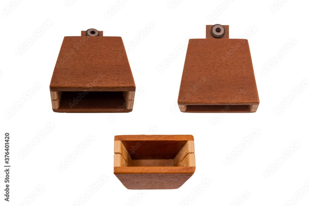 Close up of wooden wood-block isolated on white background Close up of wooden wood-block isolated on white background