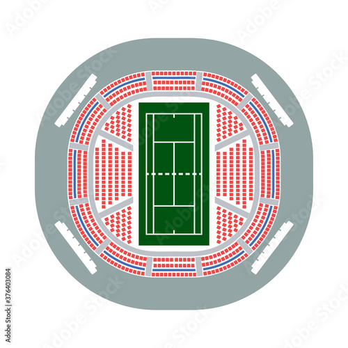 Tennis Stadium Aerial View Icon