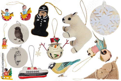 Extremly large file combining high resolution images of the vintage Christmas decorations.