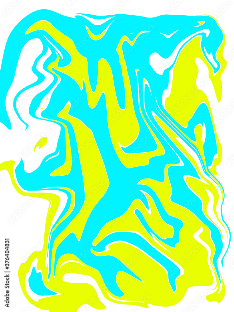 abstract light sky blue and yellow watercolor luxury pattern fluid liquid light color on white.