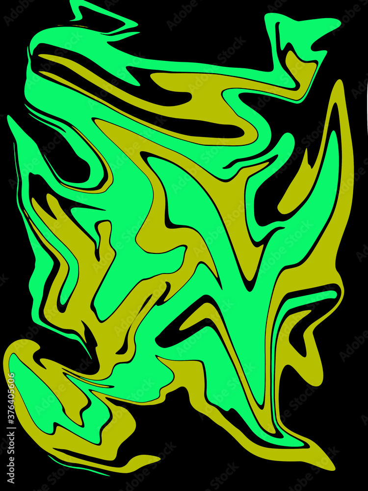yellow and light green abstract like bird watercolor luxury pattern fluid liquid light color on black. yellow and light green abstract like bird watercolor luxury pattern fluid liquid light color on black.