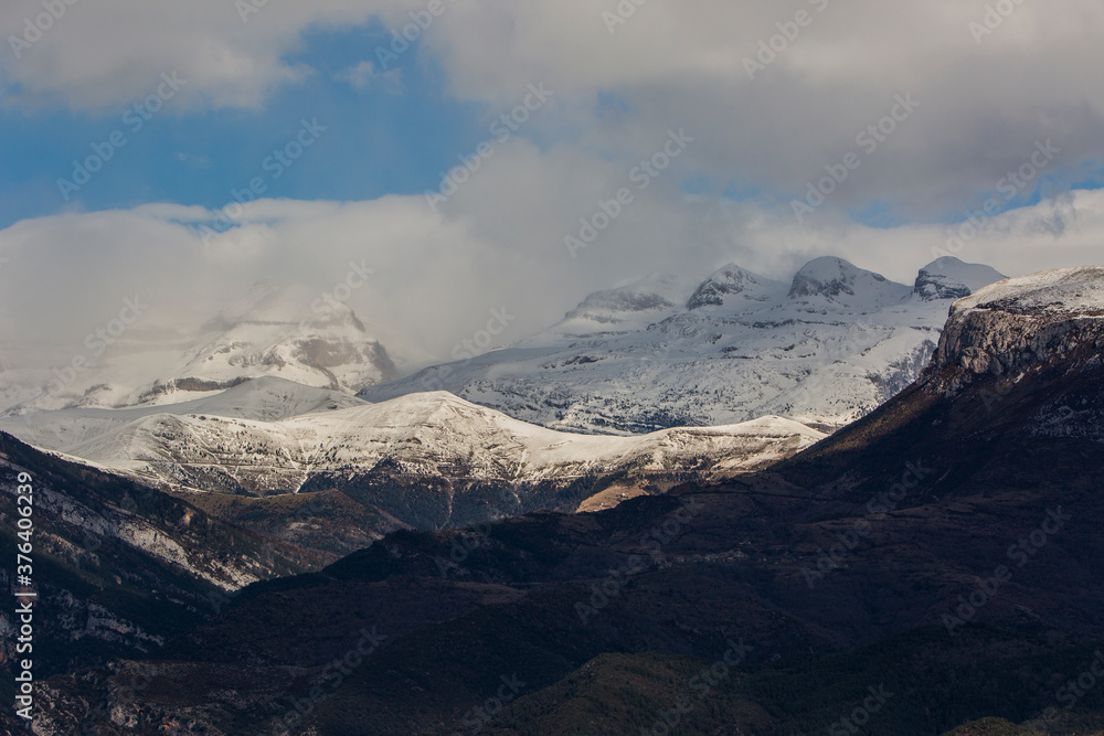 Winter in Ordesa and Monte Perdido National Park, Pyrenees, Spain