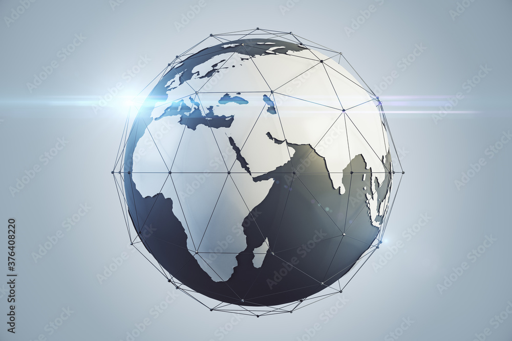 Digital globe with polygonal Digital globe with polygonal