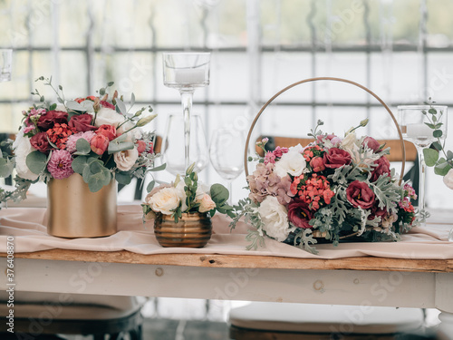 wedding reception table setting