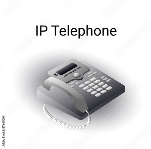 ip telephone isolated on the white background