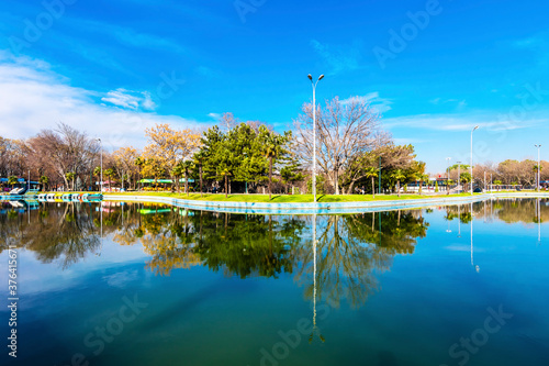 Resat Oyal Culture Park view in Bursa City. Bursa is populer tourist destination in Turkey.  photo