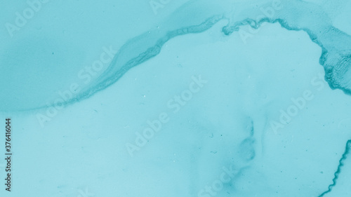 Pastel Fluid Splash. Blue Sea Modern Abstraction. 