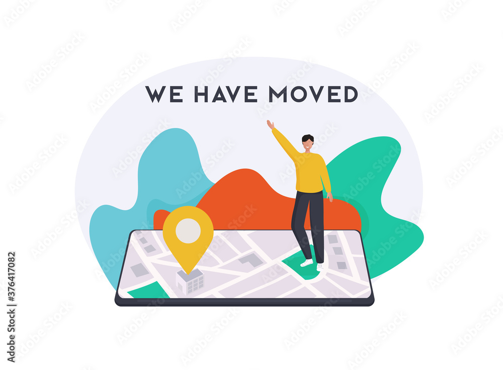 We have moved concept. People announce change adress can use for ...
