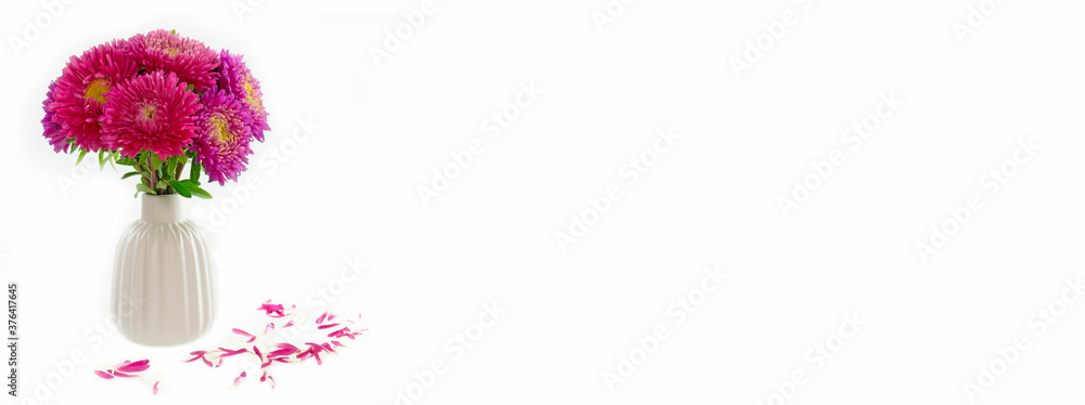 pink astern blumenstrauss