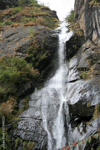 waterfalls closed to paro  bhutan 