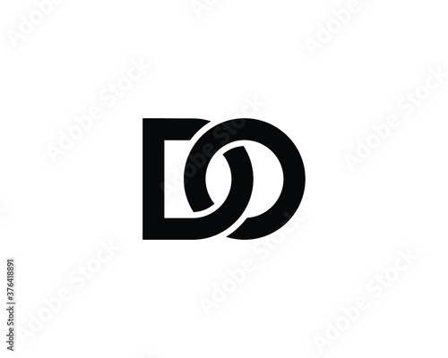 DO OD LETTER LOGO DESIGN VECTOR TEMPLATE.