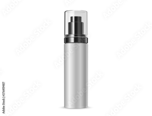 Liquid spray product packaging is in silver mode