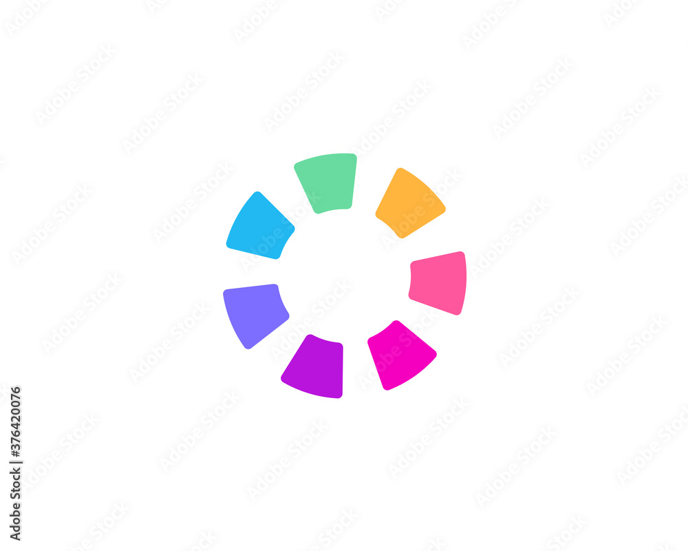 Abstract logo icon with letter O or number 0 Abstract logo icon with letter O or number 0