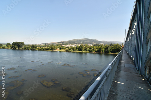 detail of the border city town fortaleza de valenca between spain and portugal photo