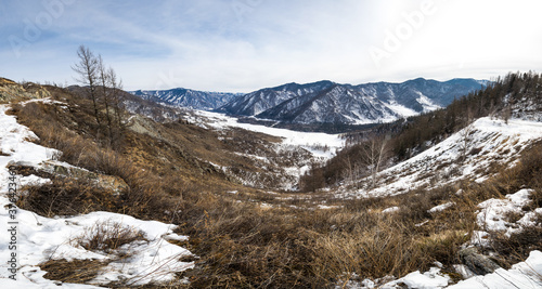 Panoramic view of Altay mountains