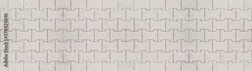 Panel kuchenny z motywem Top view of grey gray concrete bone stones / paving stones / double composite plaster texture background panorama banner