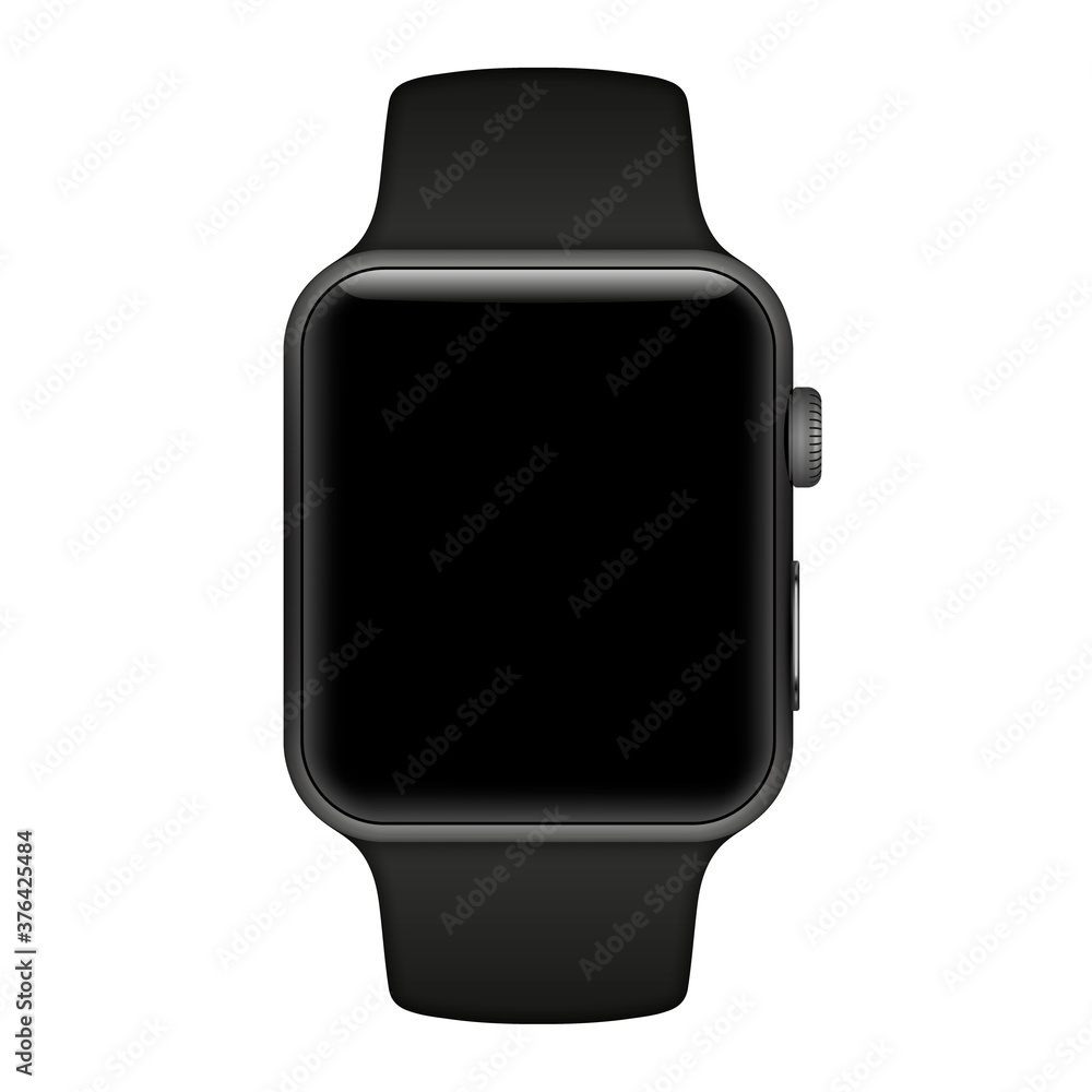 Vettoriale Stock apple watch isolated with icons on white background.  Vector illustration. EPS 10 | Adobe Stock