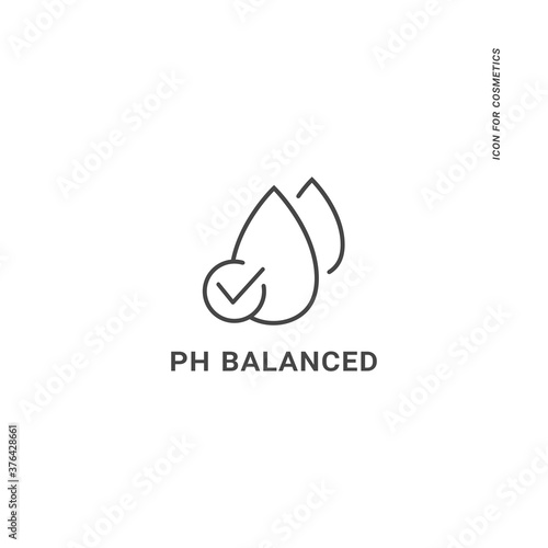 Vector logo, badge or icon for natural and organic products. Eco safe sign design. Ph balanced sign.