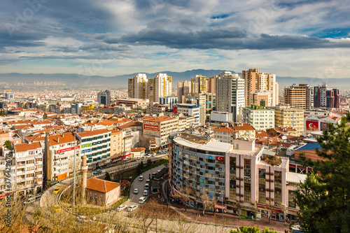Bursa City view from Tophane District. Bursa is populer tourist destination in Turkey.