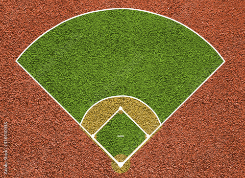 Baseball court. Top view field. Board background