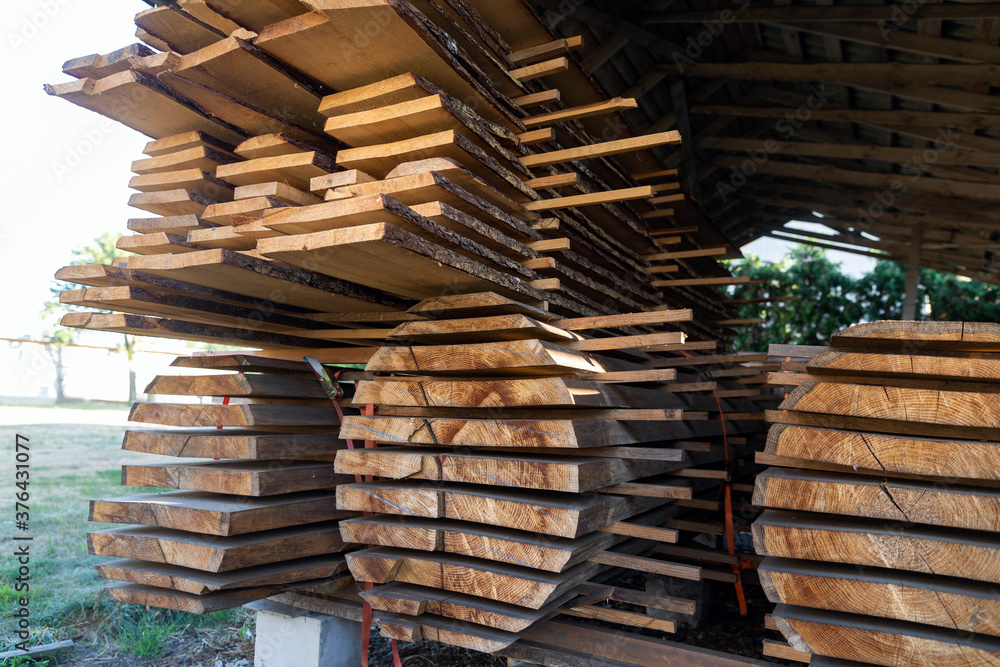 Stacks of cut wood Stacks of cut wood