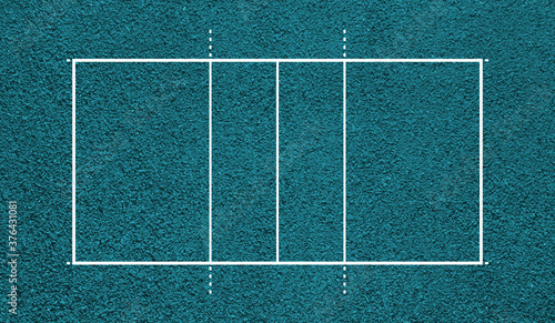 Volleyball court. Top view field. Board background.