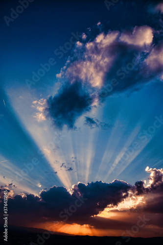 sunset in the sky