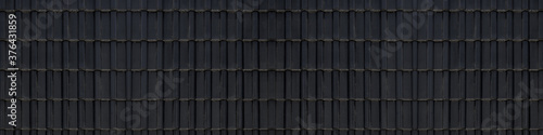 Seamless black anthracite top view tile roof / noun texture background banner panorama