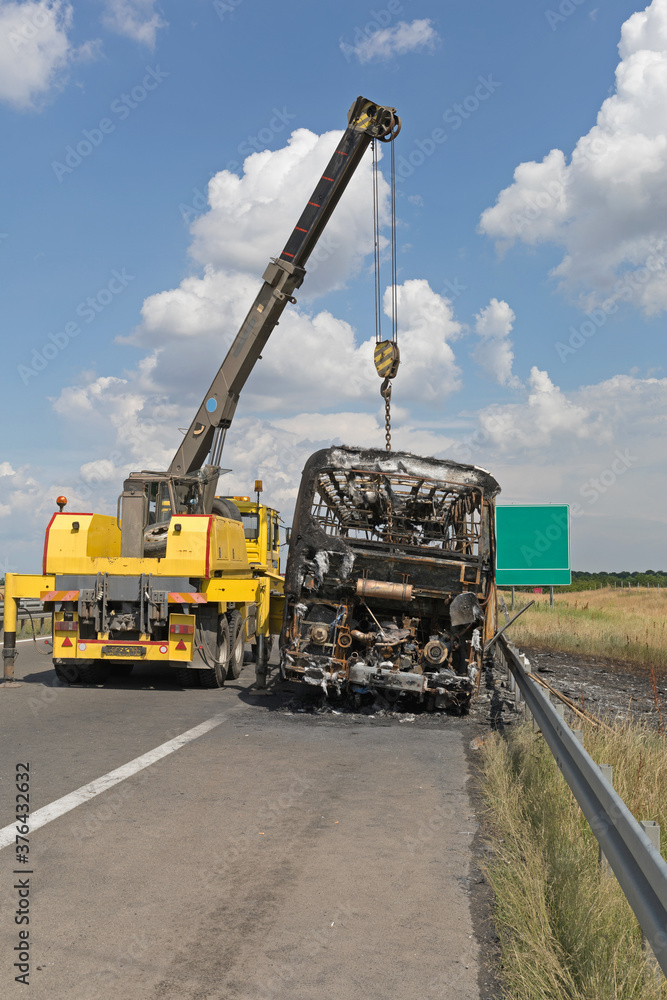Highway Coach Recovery After Fire