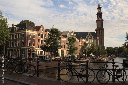 Amsterdam; Prinsengracht mit Westerkerk photo