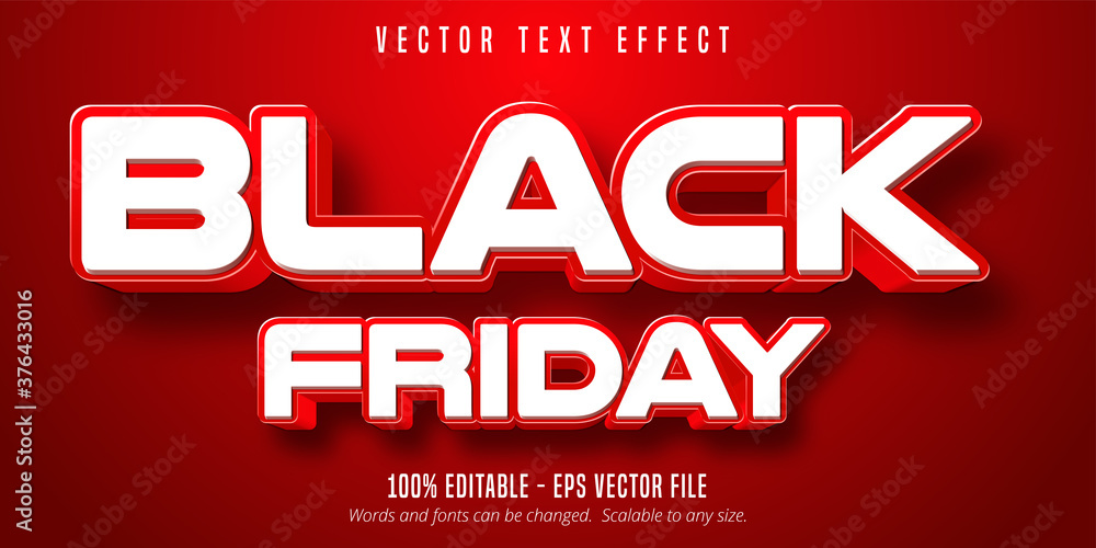 Fototapeta premium Black friday text, editable text effect