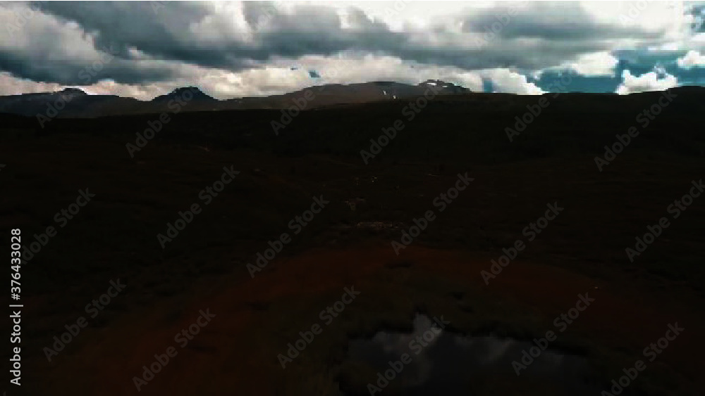 clouds over the mountains