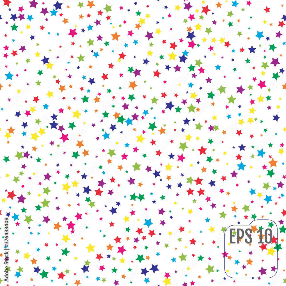Seamless Pattern with Colorful Stars. Seamless Pattern with Colorful Stars.