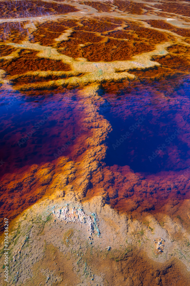 Río Tinto - Red River, Sierra Morena, Gulf of Cádiz, Huelva, Andalucia, Spain, Europe