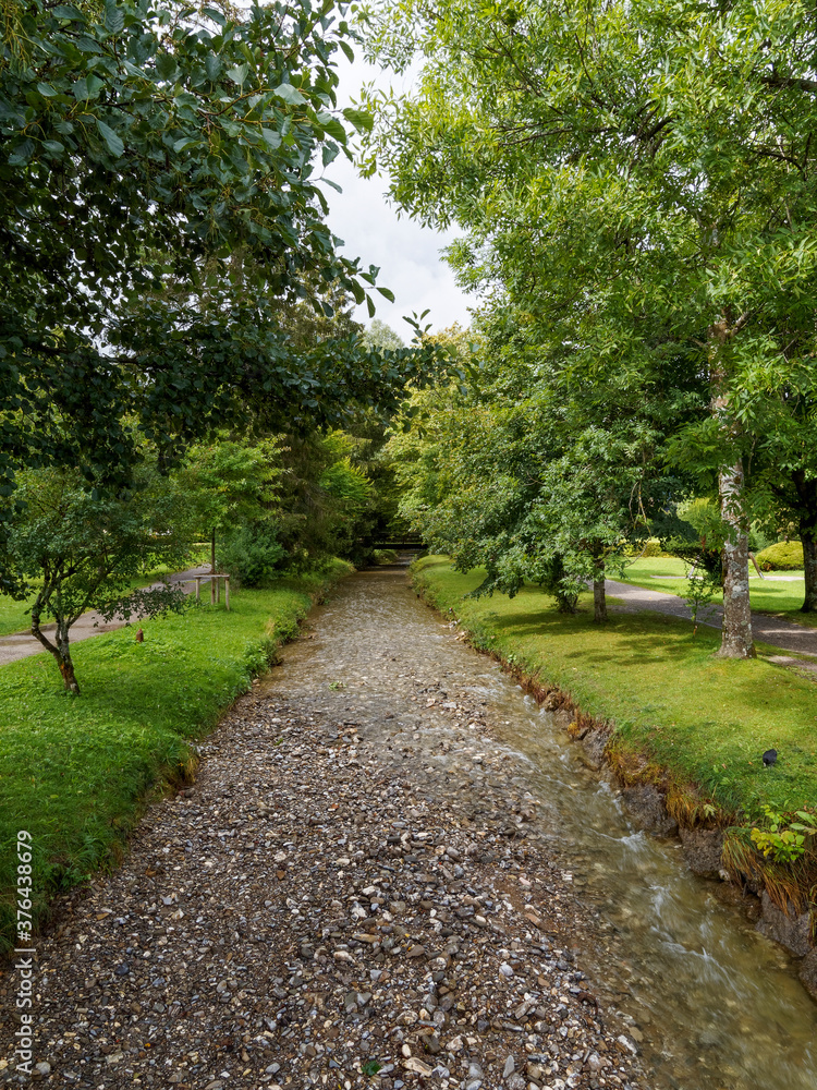 Promenade on the beach of Bad Wiessee in Upper Bavaria in Germany - Zeiselbach